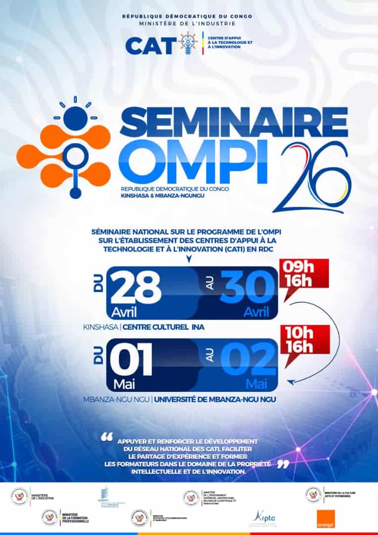 Séminaire National OMPI 26 : Vers un Réseau National de l’Innovation en RDC WhatsApp Image 2026 04 26 At 07.44.45